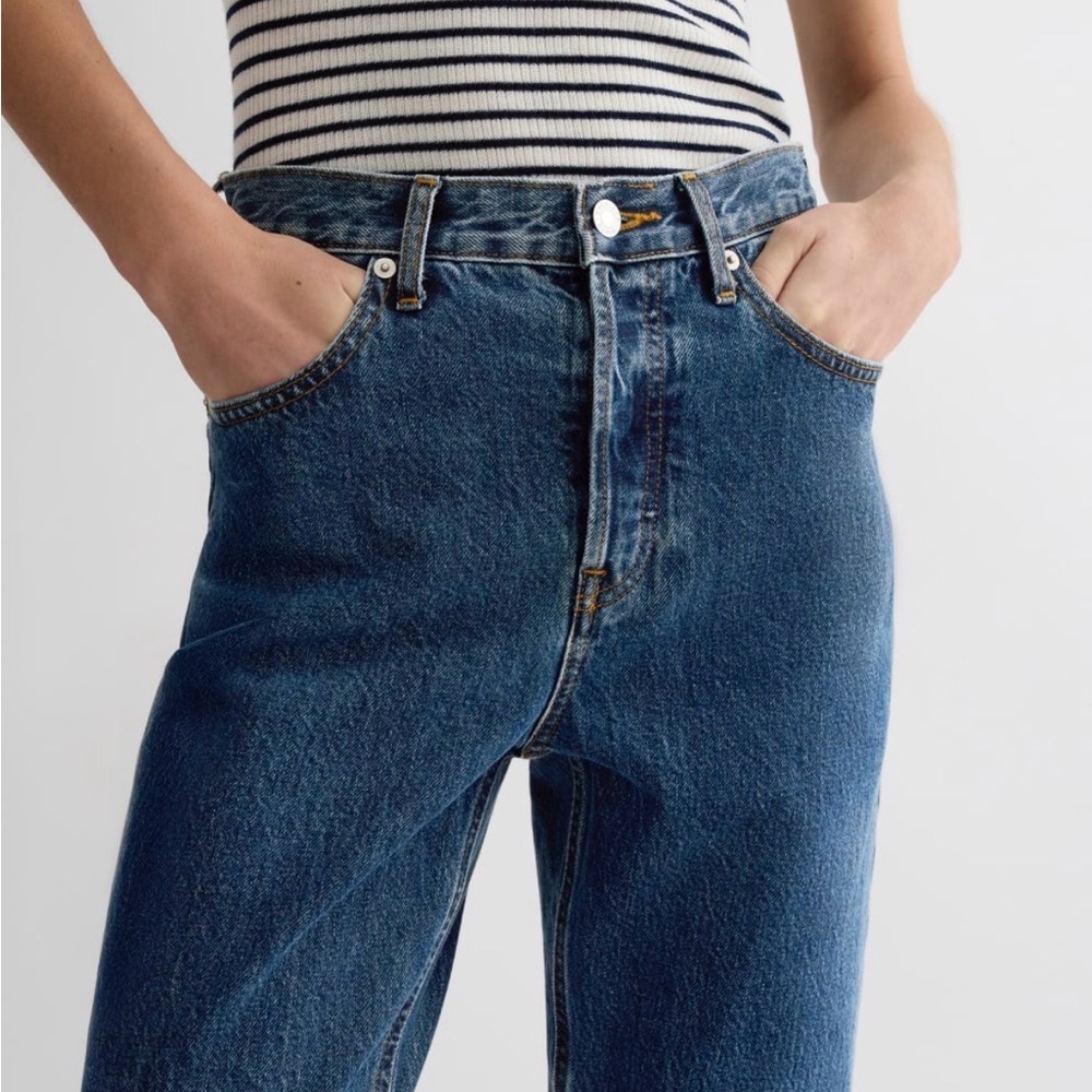 Everlane 100% Organic Cotton Denim, 90’s Cheeky, Size 27, Deep Atlantic Wash
